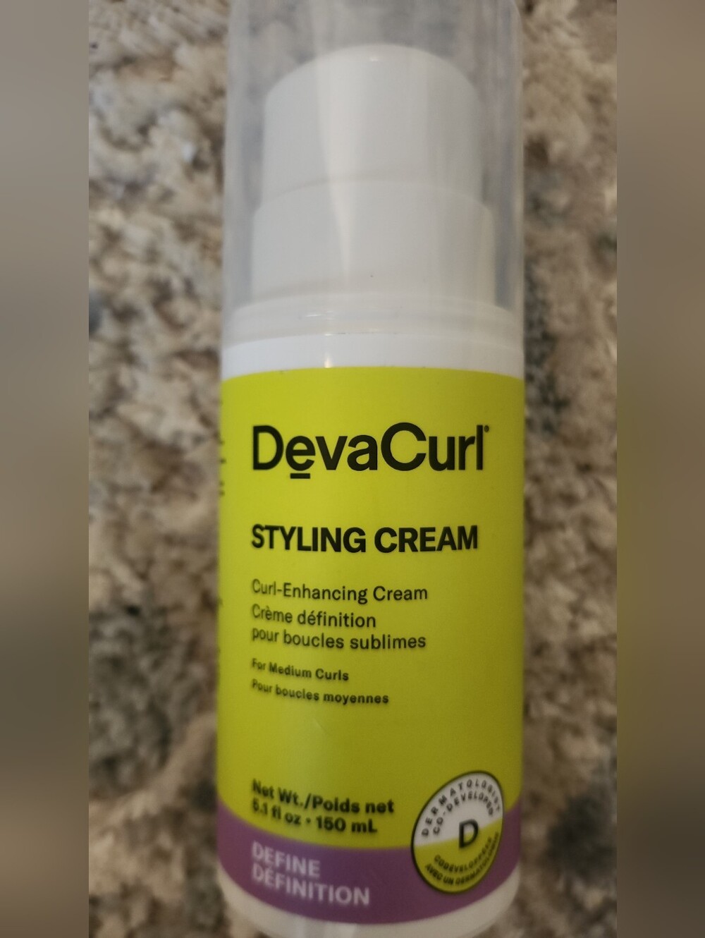 DevaCurl Styling Cream - Yellow and Purple Packaging